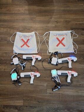 Laser X Laser Tag Gaming Set of 4 Units Indoor/Outdoor Used